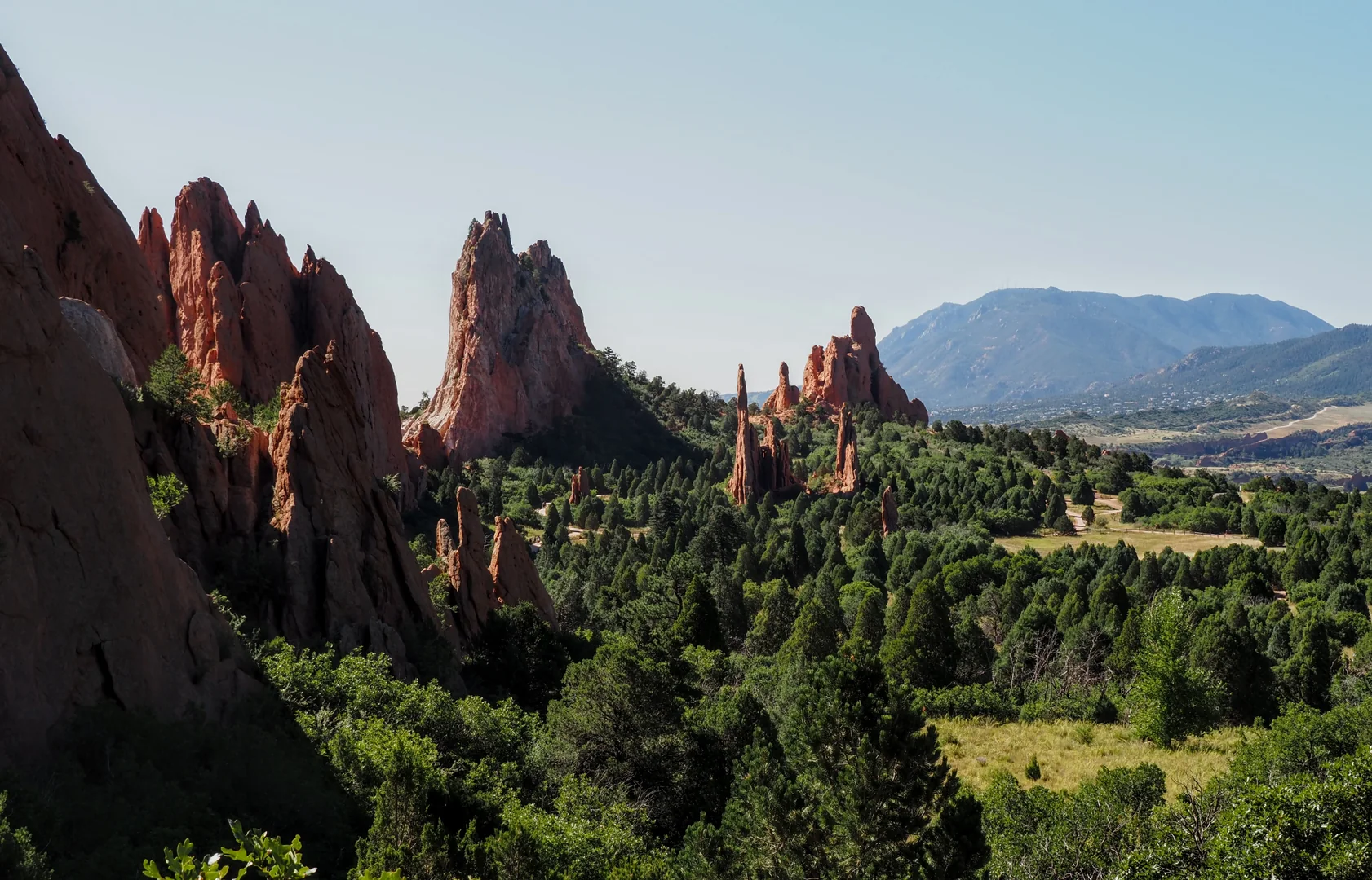 Garden of the Gods central gardens from the north