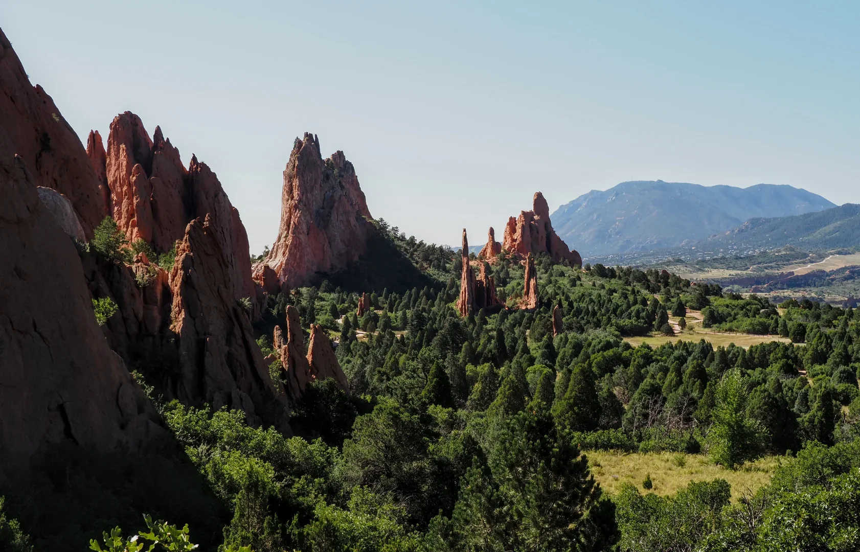 Garden of the Gods central gardens from the north