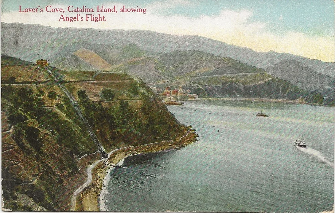 Lover's Cove, Catalina Island, showing Angel's Flight