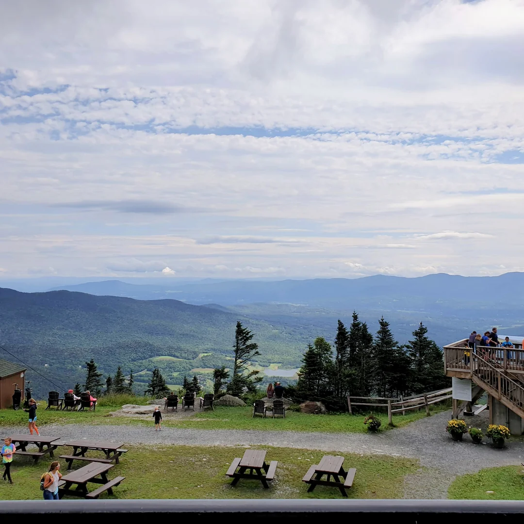 View from the top of Stowe mountain in Vermont, USA